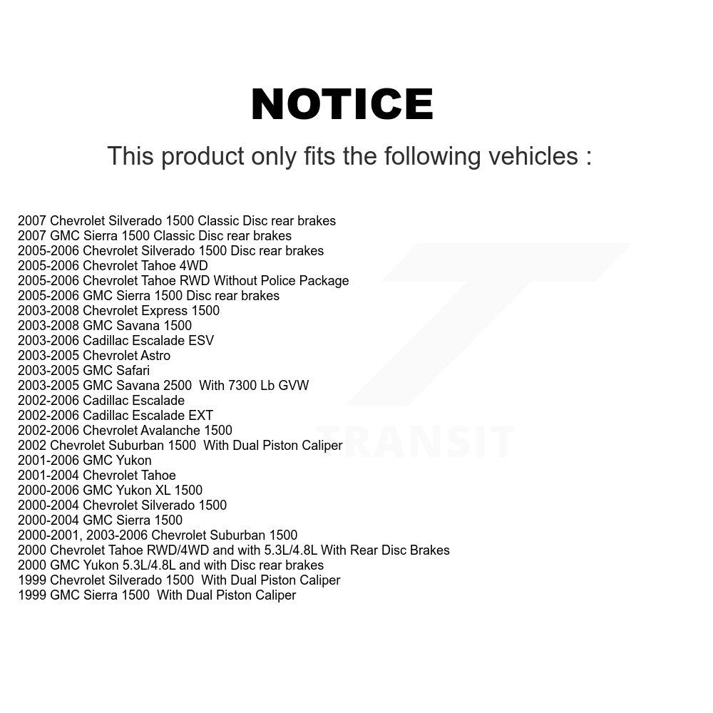 Front Brake Caliper Coat Rotor Semi-Metallic Pad Kit For Chevrolet GMC Silverado 1500 XL KCG-100548S