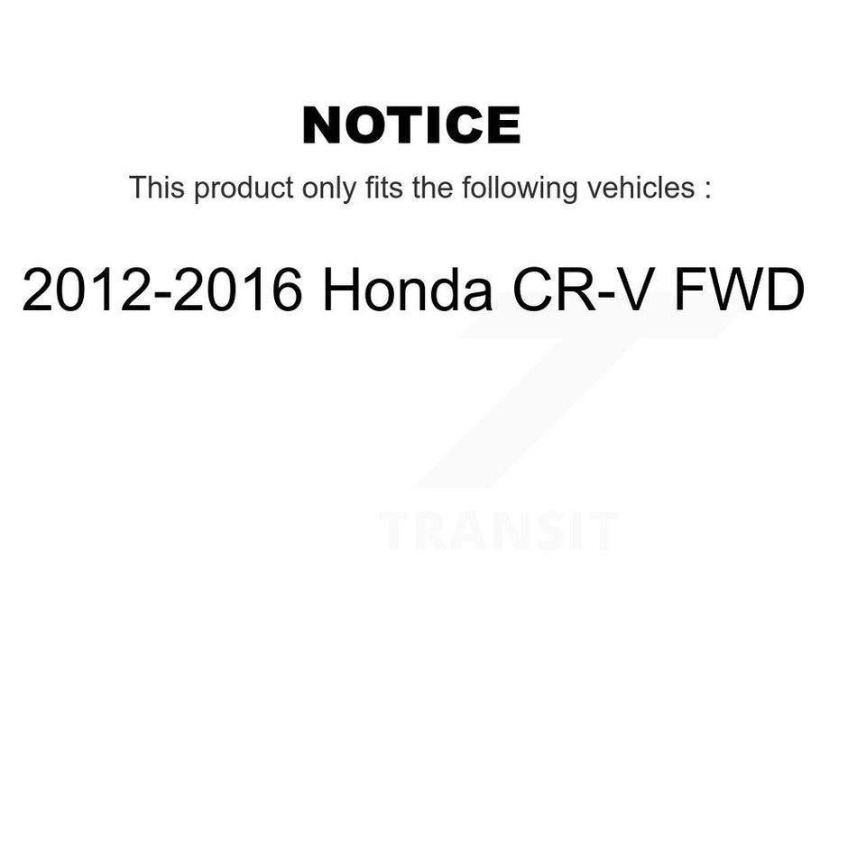 Front Disc Brake Caliper Coat Rotor & Semi-Metallic Pad Kit For 2012-2016 Honda CR-V FWD KCG-100555P