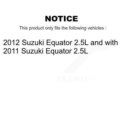 Front Disc Brake Caliper Coated Rotors And Semi-Metallic Pads Kit For Suzuki Equator KCG-100569S
