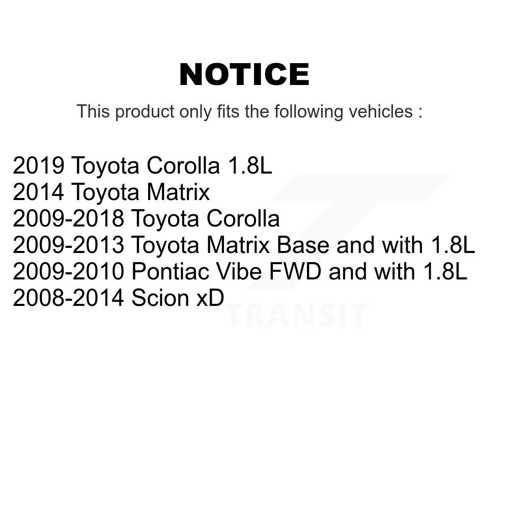 Front Brake Caliper Coat Rotor & Semi-Metallic Pad Kit For Toyota Corolla Matrix Pontiac KCG-100573P