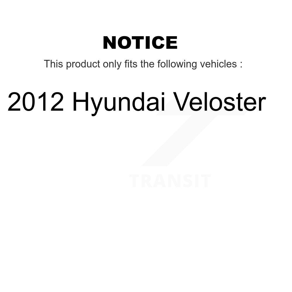 Front Disc Brake Caliper Coated Rotors And Ceramic Pads Kit For 2012 Hyundai Veloster KCG-100592N