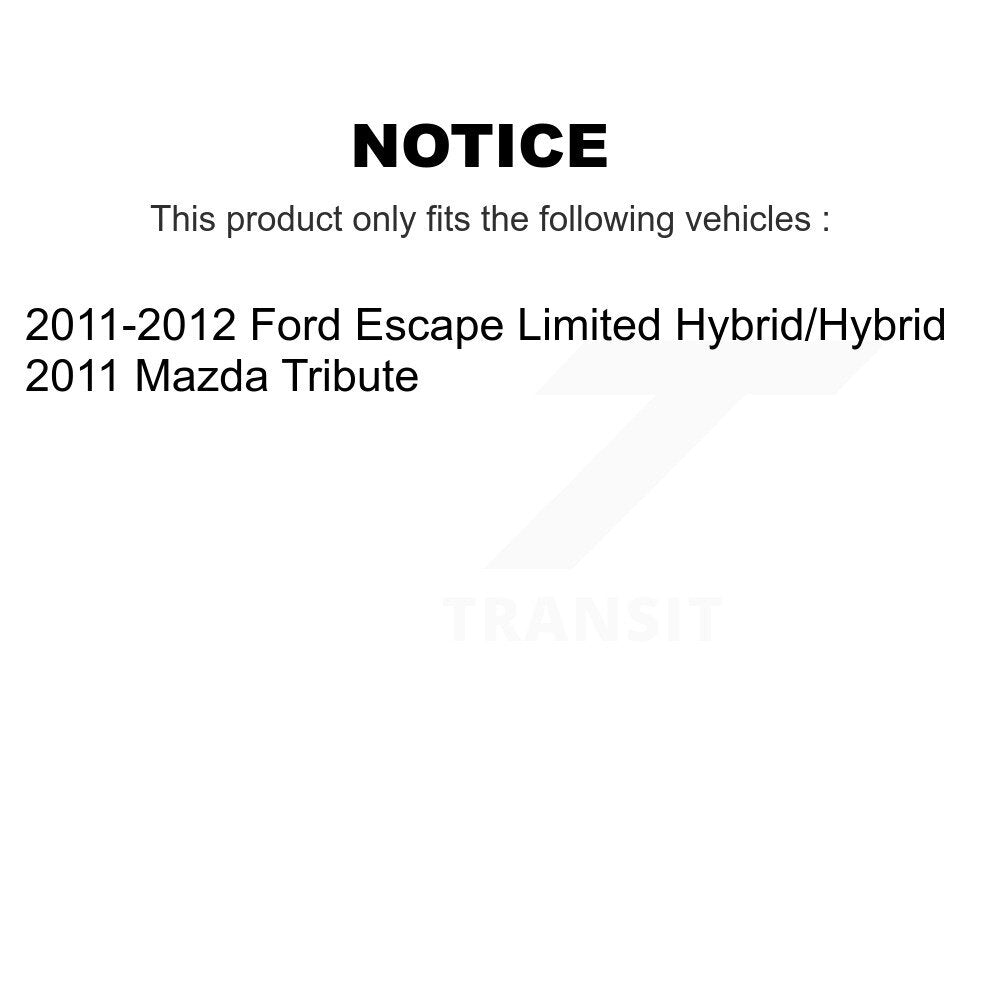 Front Disc Brake Caliper Coated Rotors And Ceramic Pad Kit For Ford Escape Mazda Tribute KCG-100597T