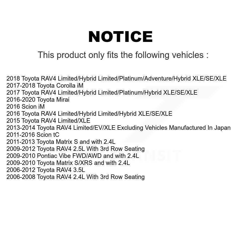 Front Brake Caliper Coat Rotor Semi-Metallic Pad Kit For Toyota RAV4 Matrix Pontiac Vibe KCG-100601S
