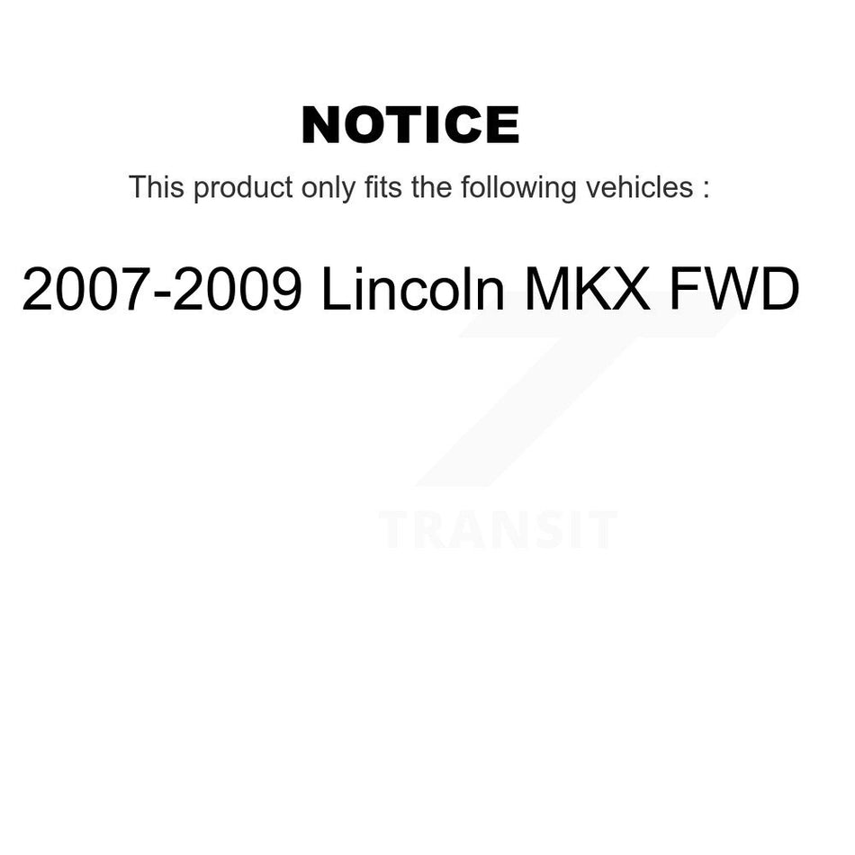 Front Disc Brake Caliper Coat Rotors Semi-Metallic Pad Kit For 2007-2009 Lincoln MKX FWD KCG-100618P