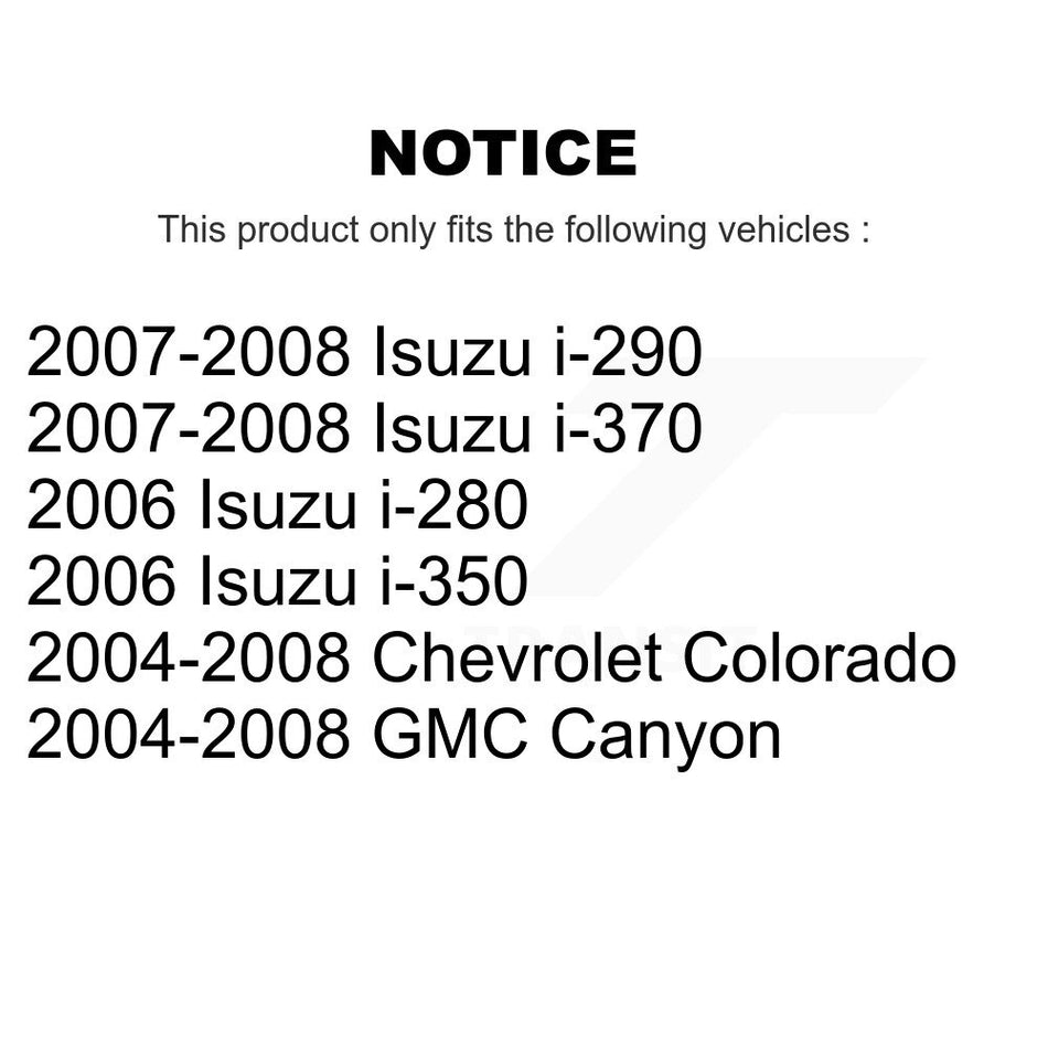 Front Brake Caliper Coat Rotor & Ceramic Pad Kit For Chevrolet Colorado GMC Canyon Isuzu KCG-100626C