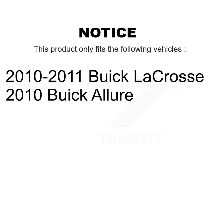 Rear Disc Brake Caliper Coated Rotors And Ceramic Pads Kit For Buick LaCrosse Allure KCG-100632N