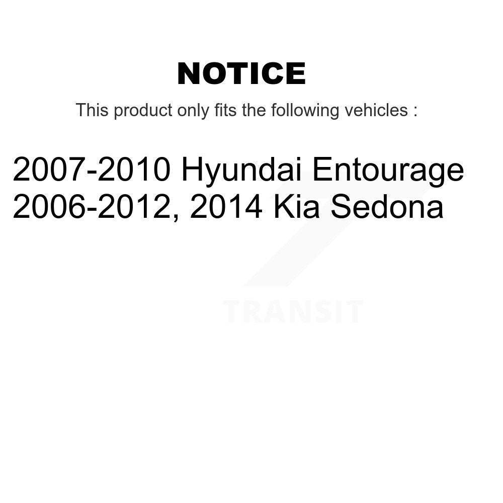 Front Disc Brake Caliper Coat Rotor And Ceramic Pad Kit For Kia Sedona Hyundai Entourage KCG-100636T