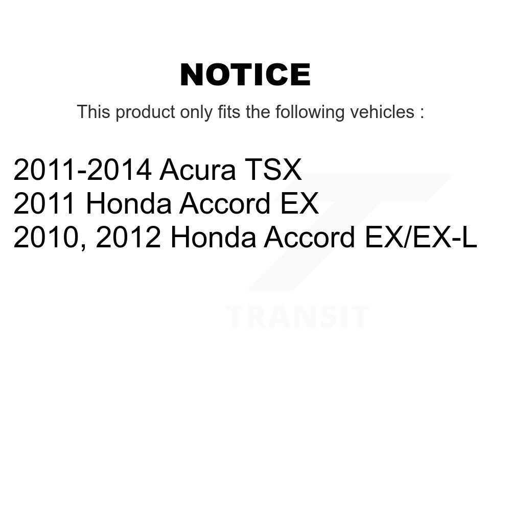 Front Disc Brake Caliper Coated Rotors And Ceramic Pads Kit For Honda Accord Acura TSX KCG-100646C