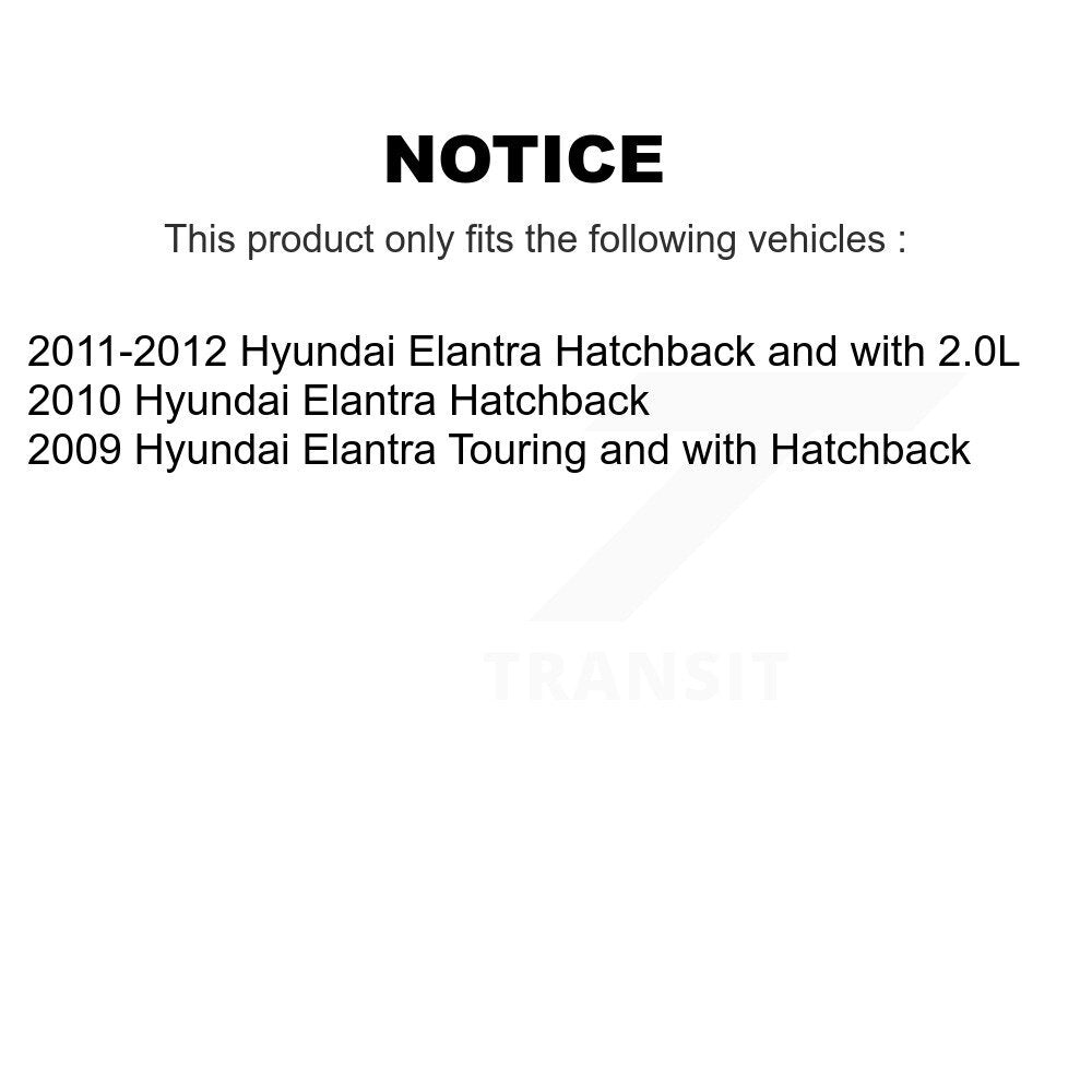 Front Disc Brake Caliper Coated Rotors And Semi-Metallic Pads Kit For Hyundai Elantra KCG-100660P