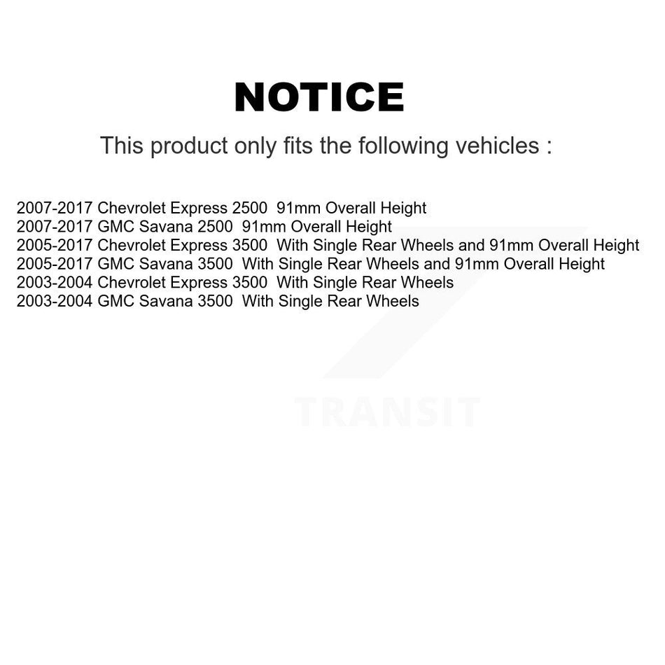 Rear Disc Brake Caliper Coated Rotors And Semi-Metallic Pads Kit For Chevrolet Express 3500 2500 GMC Savana KCG-100683N