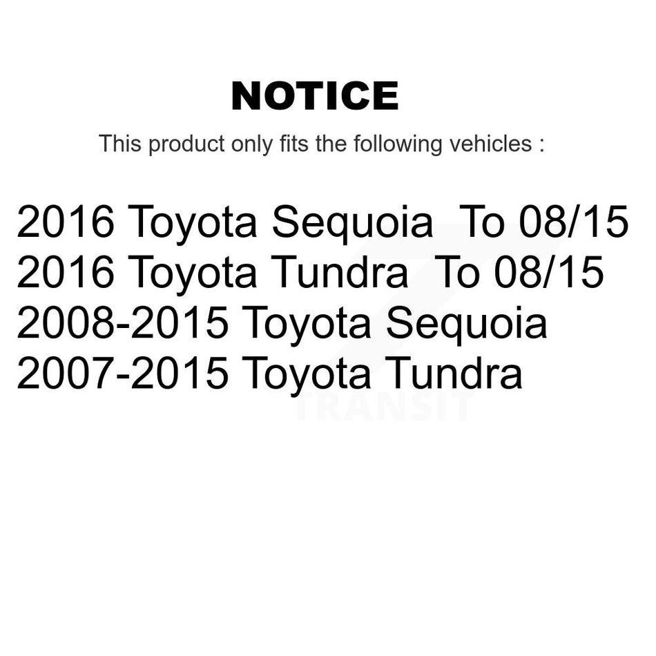 Front Disc Brake Caliper Coated Rotors And Ceramic Pads Kit For Toyota Tundra Sequoia KCG-100709C