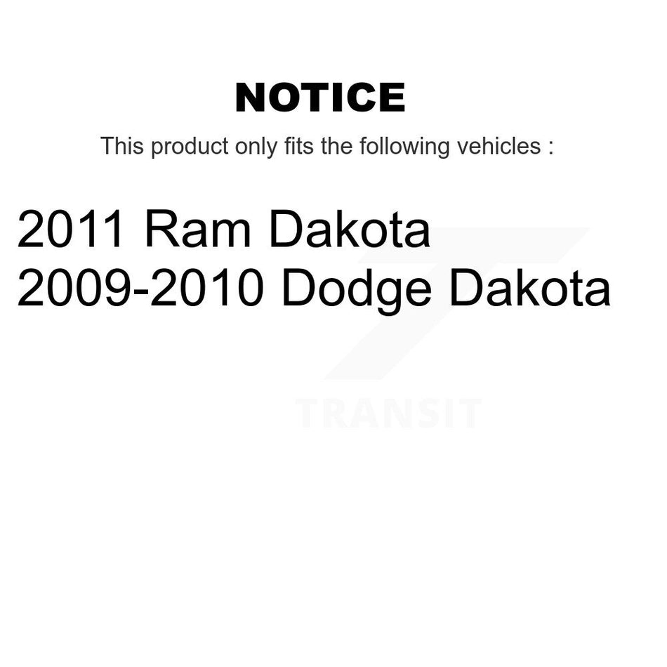 Front Disc Brake Caliper Coated Rotors And Semi-Metallic Pads Kit For Dakota Dodge Ram KCG-100733S