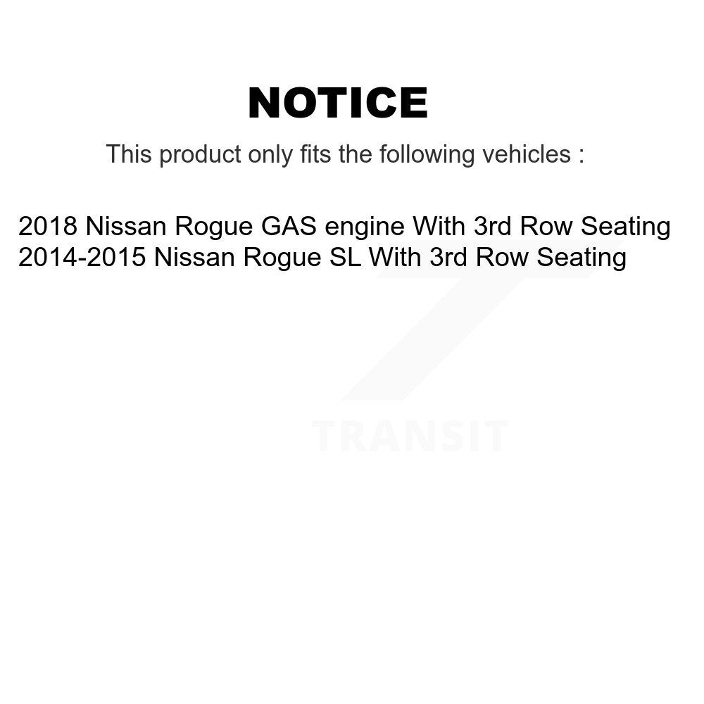 Front Brake Caliper Coat Rotor And Ceramic Pad Kit For Nissan Rogue With 3rd Row Seating KCG-100734T