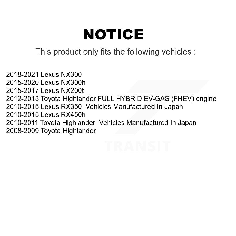 Front Brake Caliper Coat Rotor & Ceramic Pad Kit For Lexus RX350 Toyota Highlander NX300 KCG-100776T