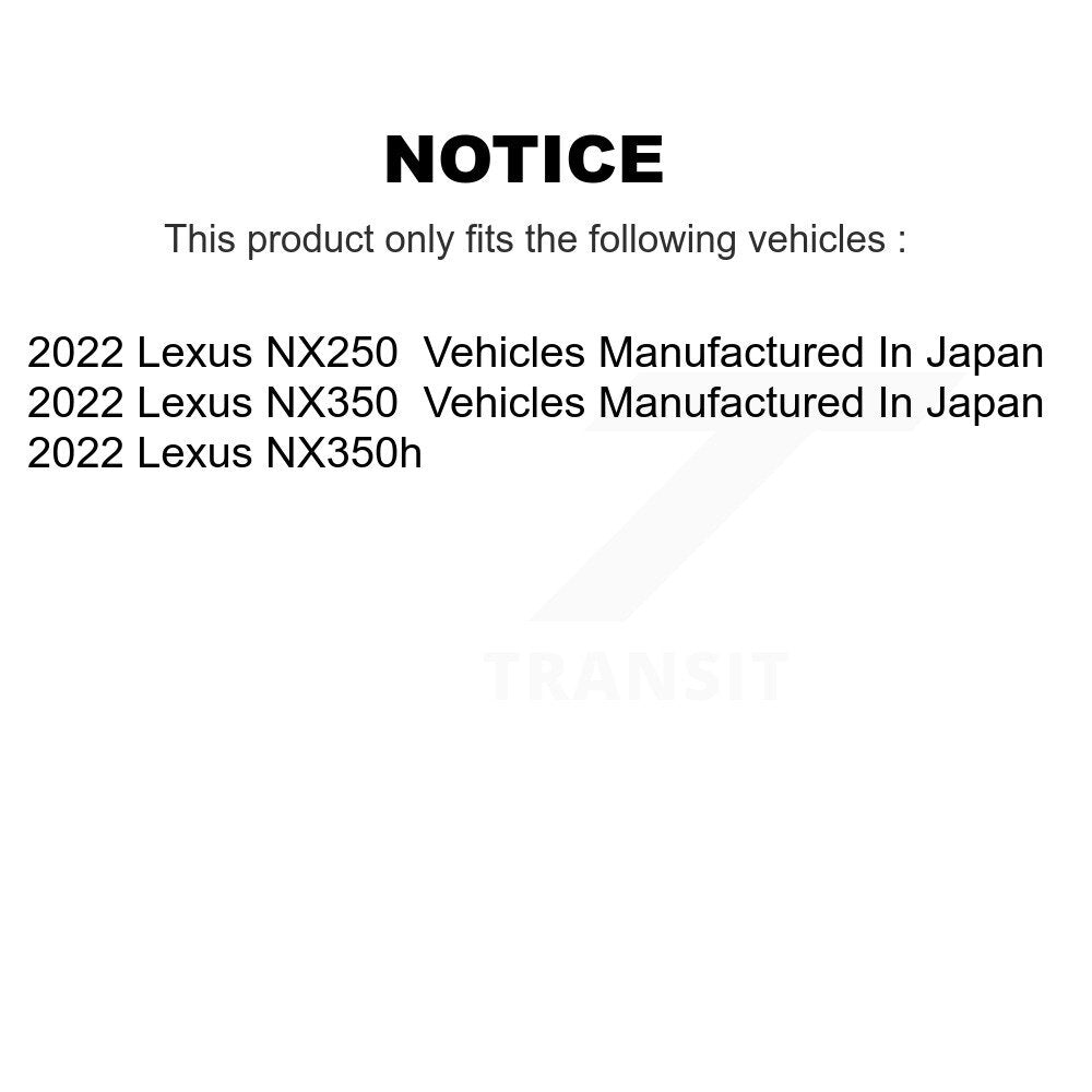Front Disc Brake Caliper Coat Rotors & Ceramic Pad Kit For 2022 Lexus NX350h NX350 NX250 KCG-100782T