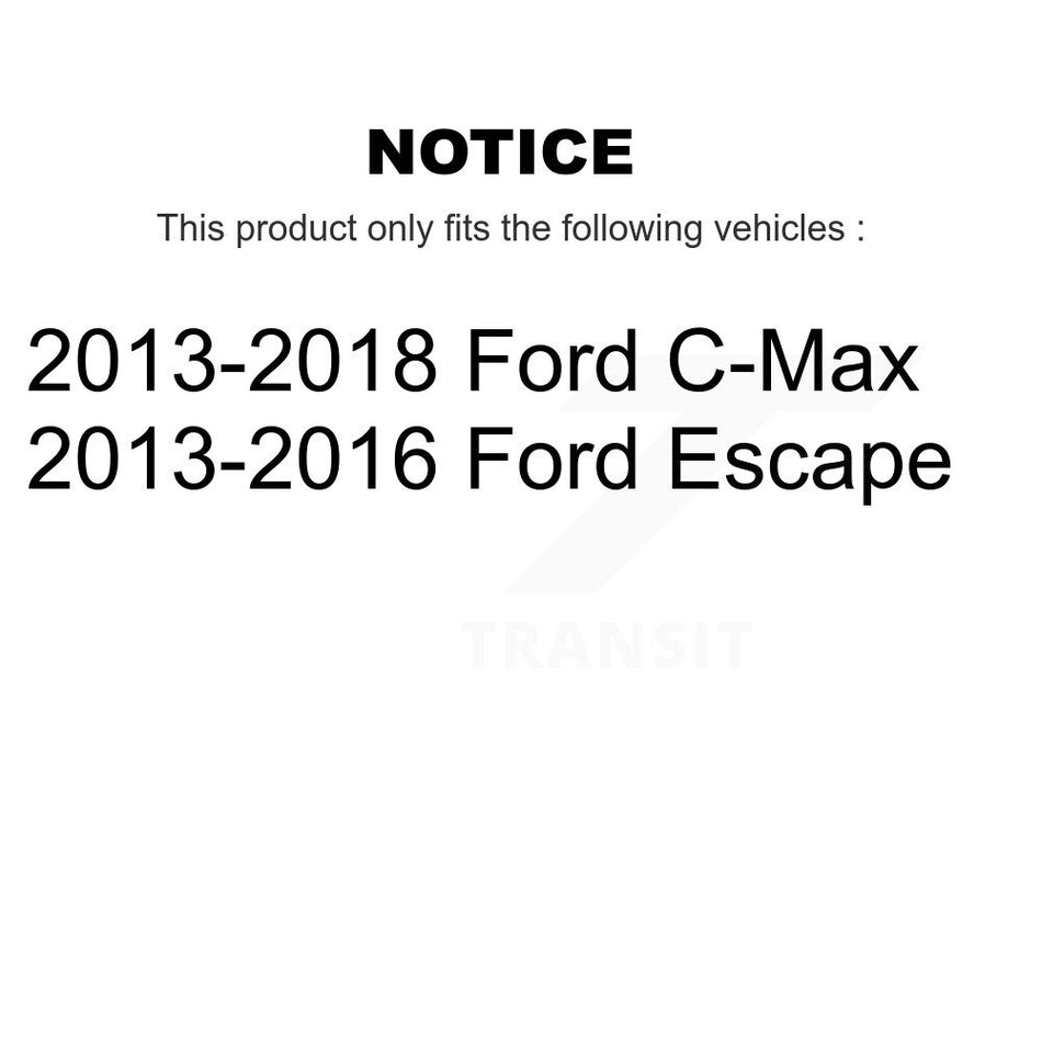 Rear Disc Brake Caliper Coated Rotors And Ceramic Pads Kit For Ford Escape C-Max KCG-100784N