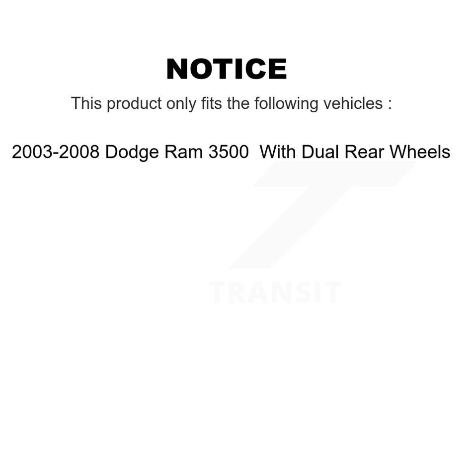 Front Rear Disc Brake Caliper Coated Rotor And Ceramic Pad Kit (10Pc) For Dodge Ram 3500 KCG-100784T