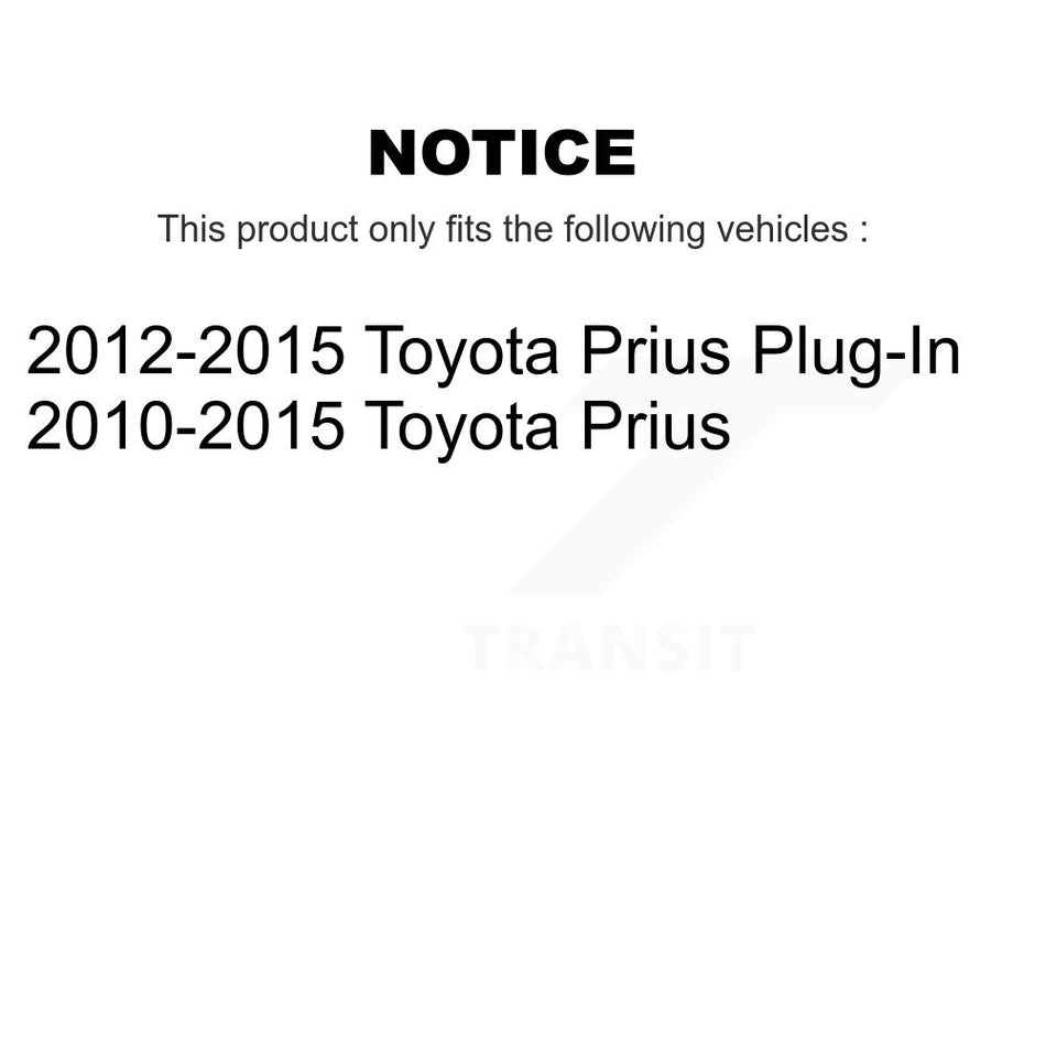 Front Rear Disc Brake Caliper Coat Rotor & Semi-Metallic Pad Kit (10Pc) For Toyota Prius KCG-100787S