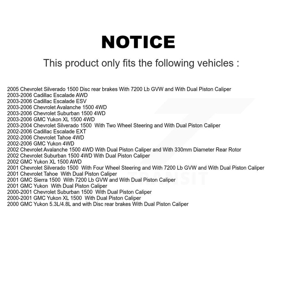 Front Rear Brake Caliper Coat Rotors Ceramic Pad Kit (10Pc) For Chevrolet Silverado 1500 KCG-100794C