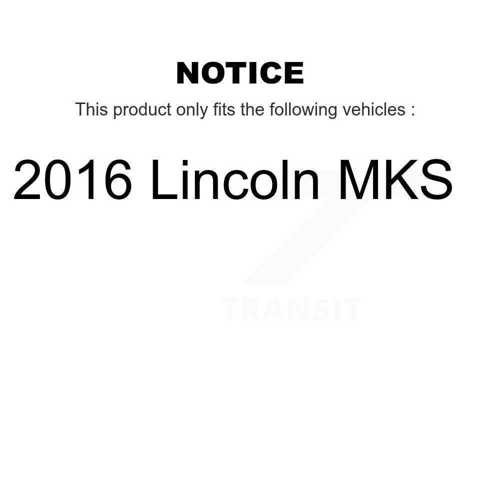 Front Rear Disc Brake Caliper Coat Rotor And Ceramic Pad Kit (10Pc) For 2016 Lincoln MKS KCG-100808T