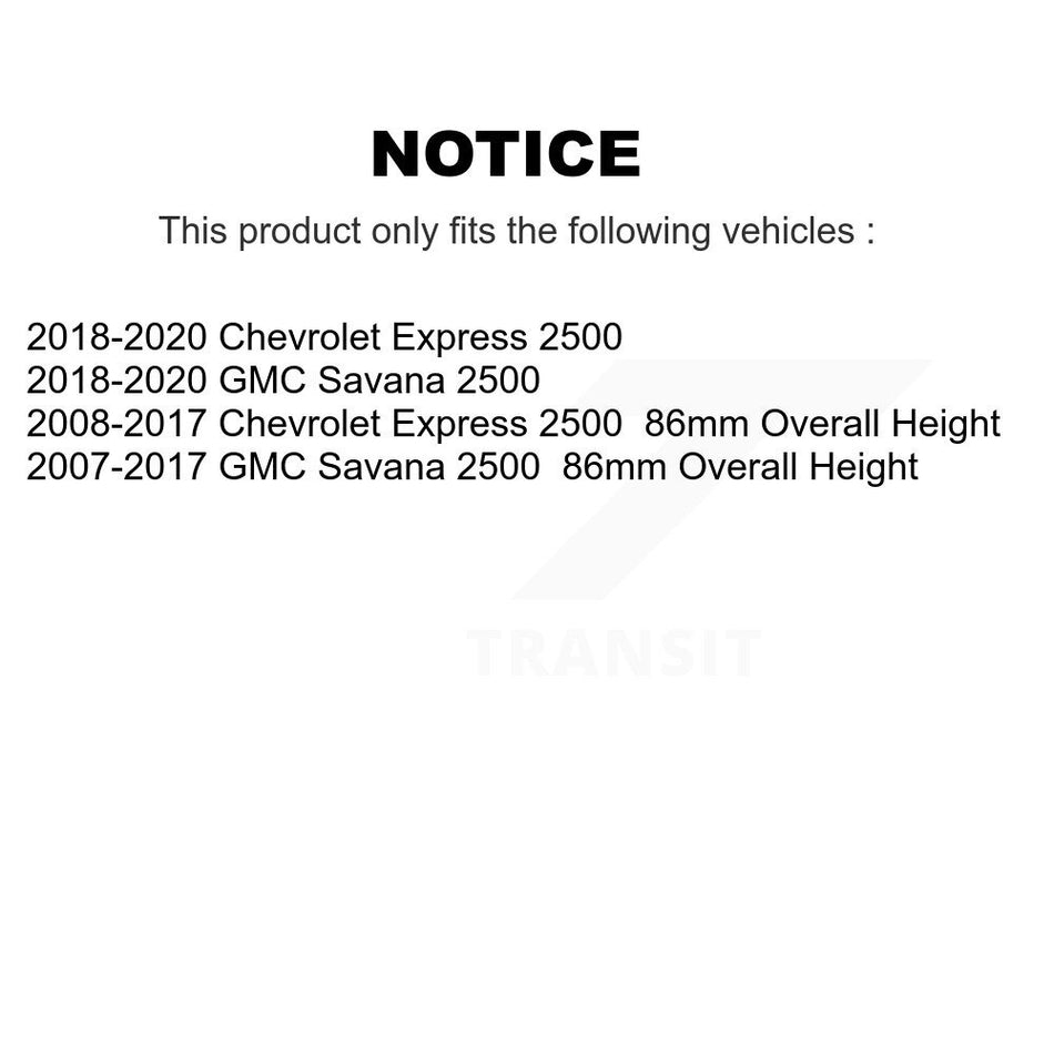 Front Rear Disc Brake Caliper Coated Rotors And Semi-Metallic Pads Kit (10Pc) For Chevrolet Express 2500 GMC Savana KCG-100809P