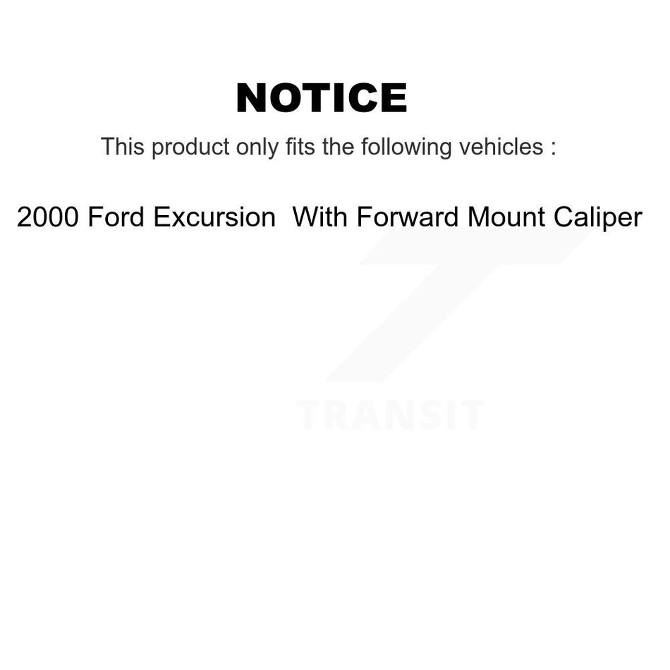 Rear Disc Brake Caliper Coated Rotors And Semi-Metallic Pads Kit For Ford Excursion KCG-100811N