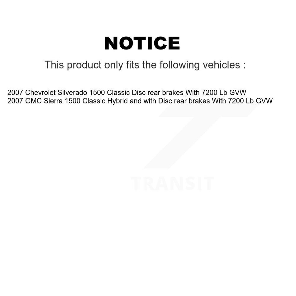 Front Rear Brake Caliper Coat Rotor Semi-Metallic Pad Kit (10Pc) For Chevrolet Silverado KCG-100818S