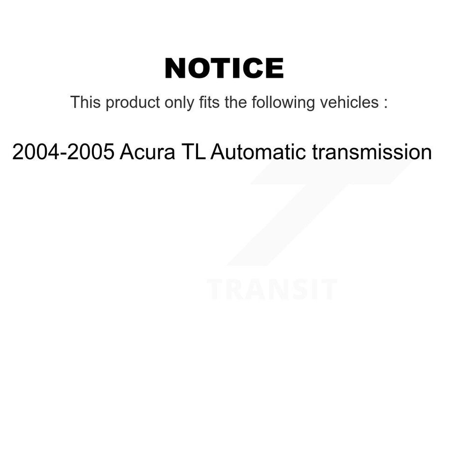 Front Rear Disc Brake Caliper Coated Rotors And Ceramic Pads Kit (10Pc) For 2004-2005 Acura TL Automatic transmission KCG-100838T