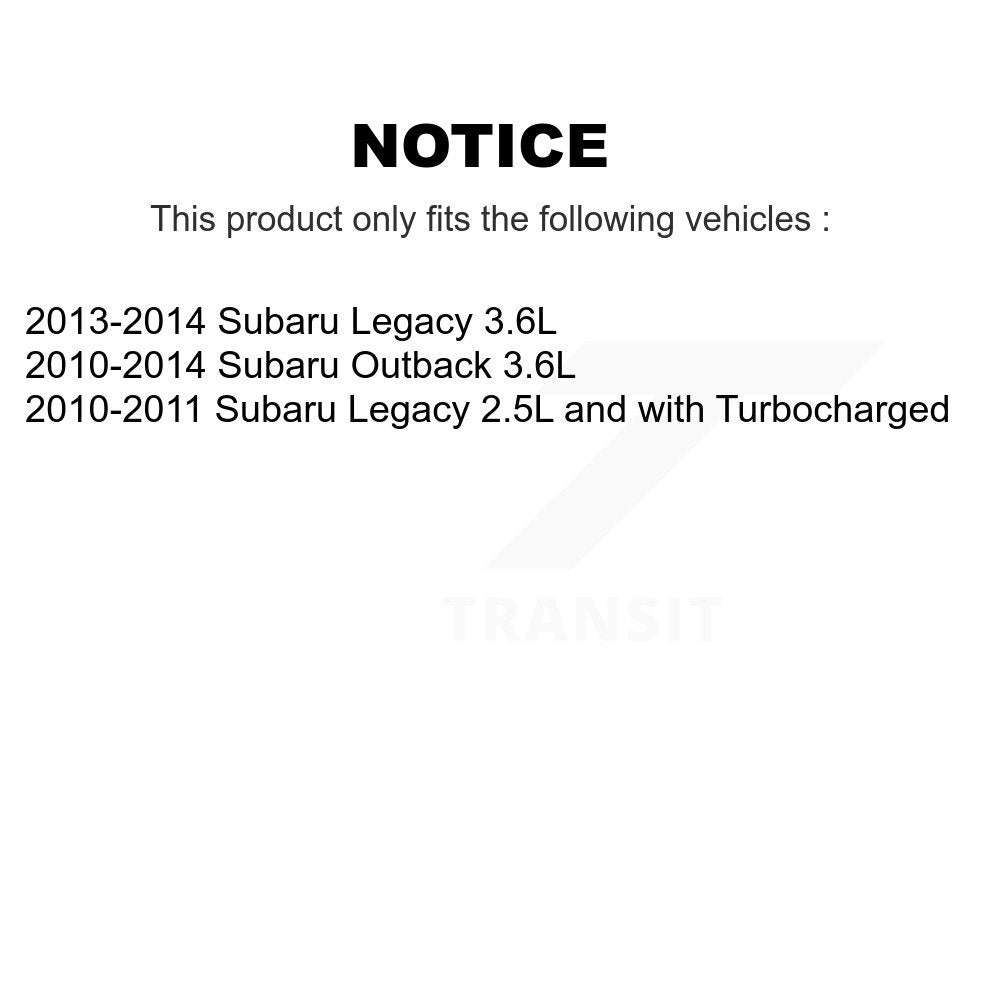 Front Rear Brake Caliper Coat Rotor And Ceramic Pad Kit (10Pc) For Subaru Outback Legacy KCG-100851T