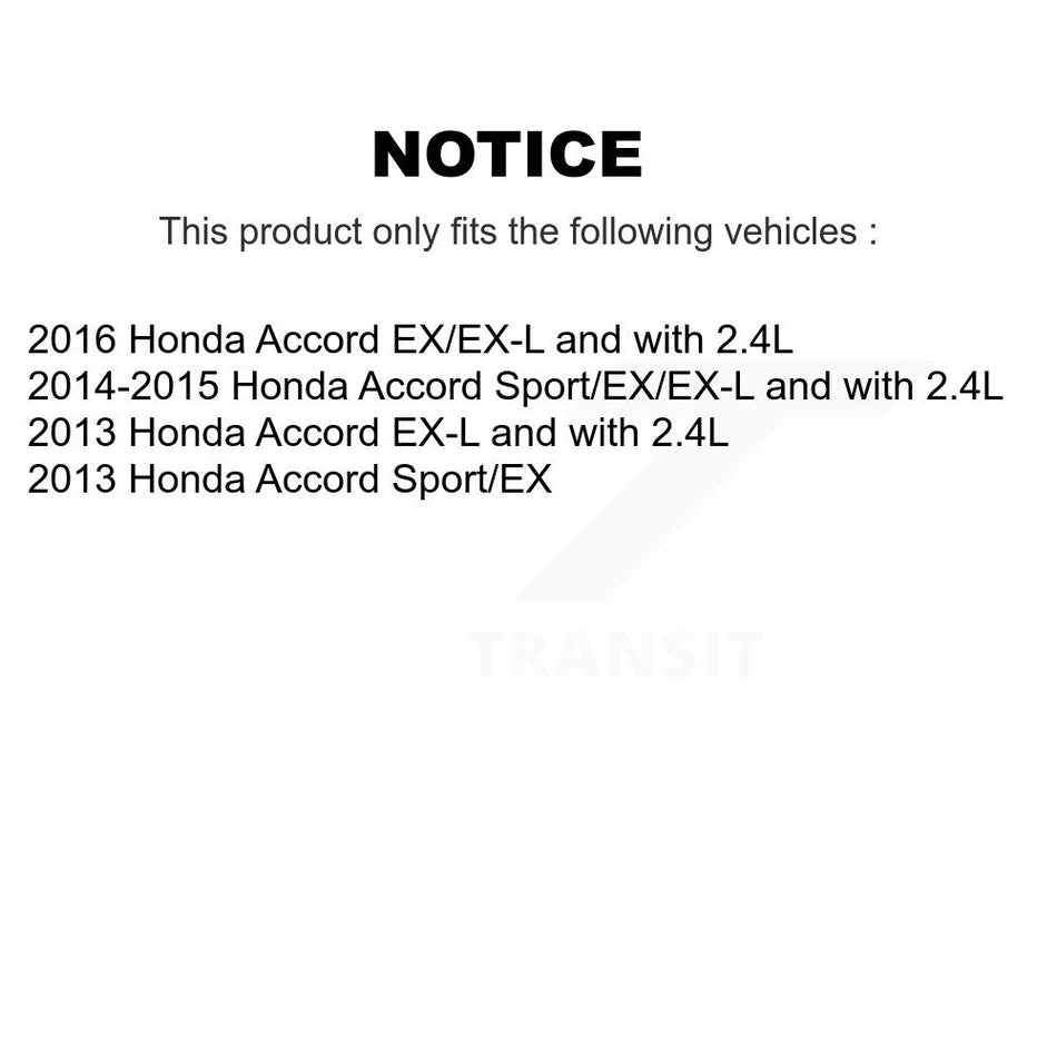 Front Rear Disc Brake Caliper Coat Rotor & Semi-Metallic Pad Kit (10Pc) For Honda Accord KCG-100879S