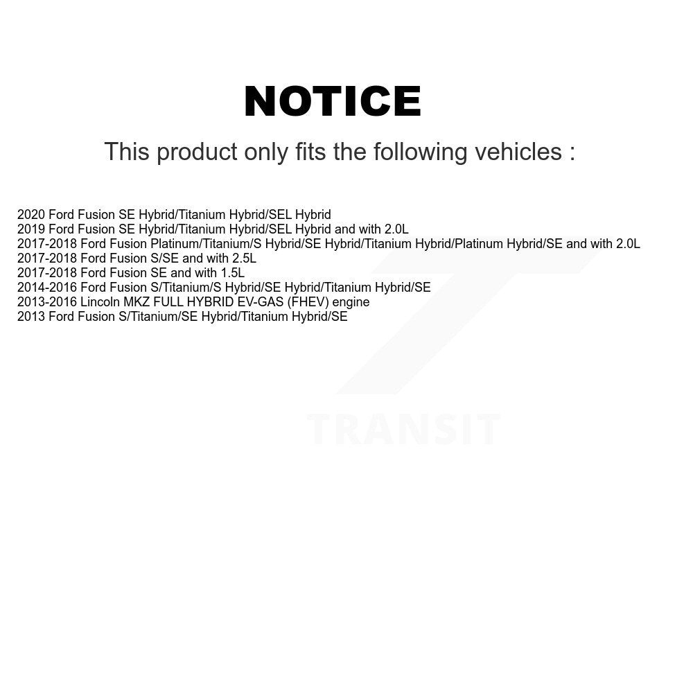Front Rear Brake Caliper Coat Rotor Semi-Metallic Pad Kit (10Pc) For Ford Fusion Lincoln KCG-100905P