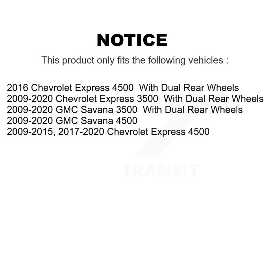 Rear Brake Caliper Coat Rotor Ceramic Pad Kit For GMC Savana 3500 Chevrolet Express 4500 KCG-100926N