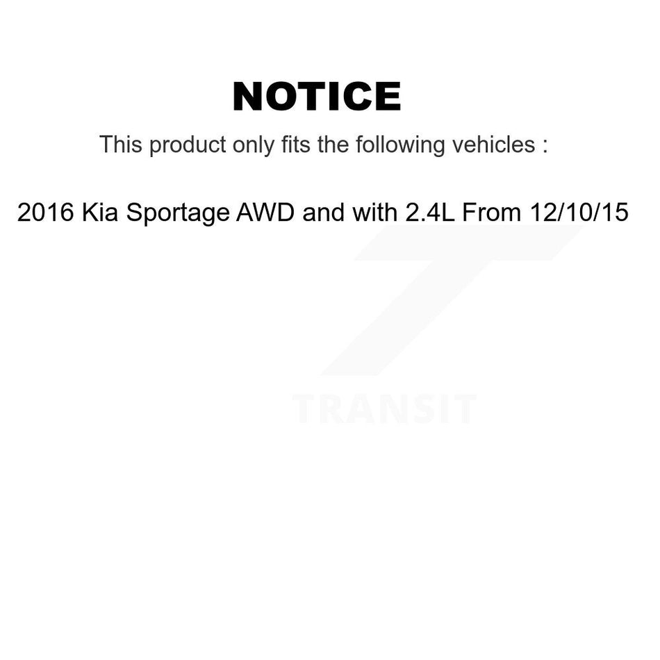 Front Rear Disc Brake Caliper Coat Rotor & Semi-Metallic Pad Kit (10Pc) For Kia Sportage KCG-100973P
