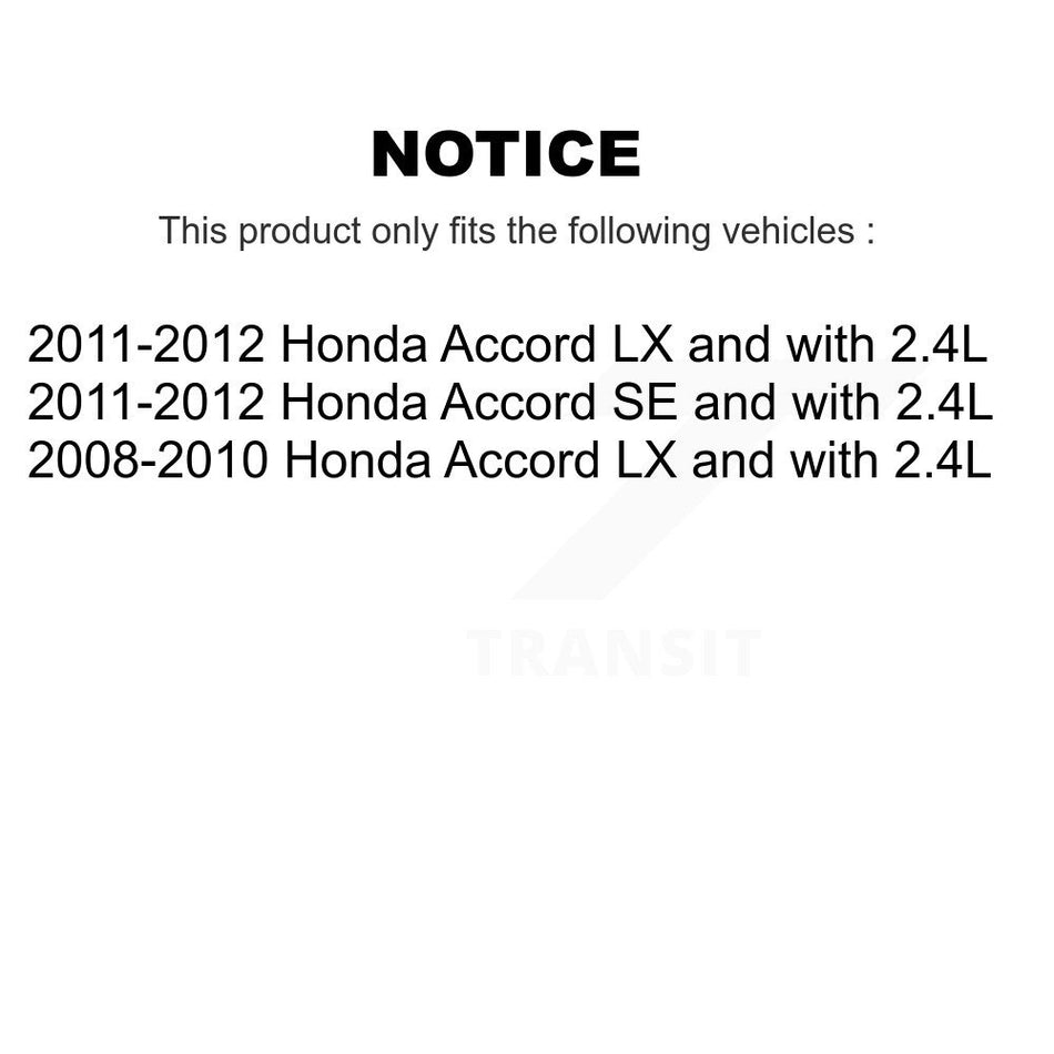 Front Rear Disc Brake Caliper Coat Rotor & Semi-Metallic Pad Kit (10Pc) For Honda Accord KCG-100982S