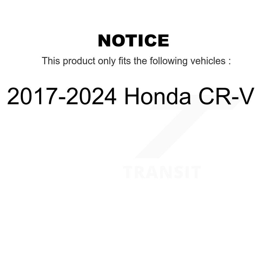 Rear Disc Brake Caliper Coated Rotors And Ceramic Pads Kit For 2017-2022 Honda CR-V KCG-101006N