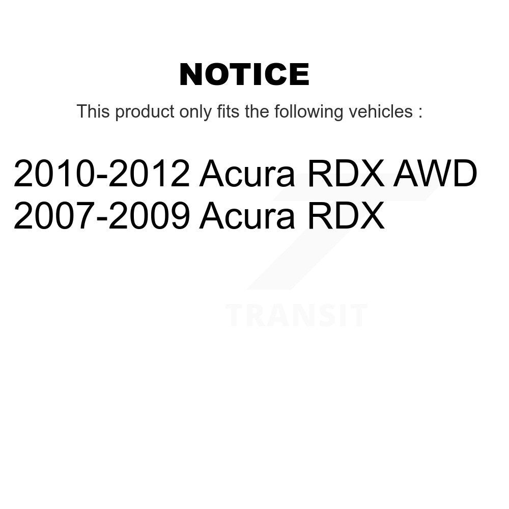 Front Rear Disc Brake Caliper Coated Rotors And Ceramic Pads Kit (10Pc) For Acura RDX KCG-101014C