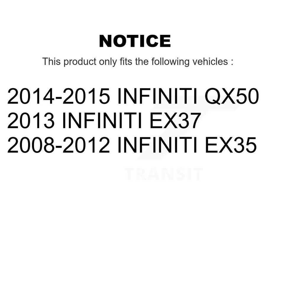 Front Rear Brake Caliper Coat Rotor Semi-Metallic Pad Kit (10Pc) For 08-12 INFINITI EX35 KCG-101074S