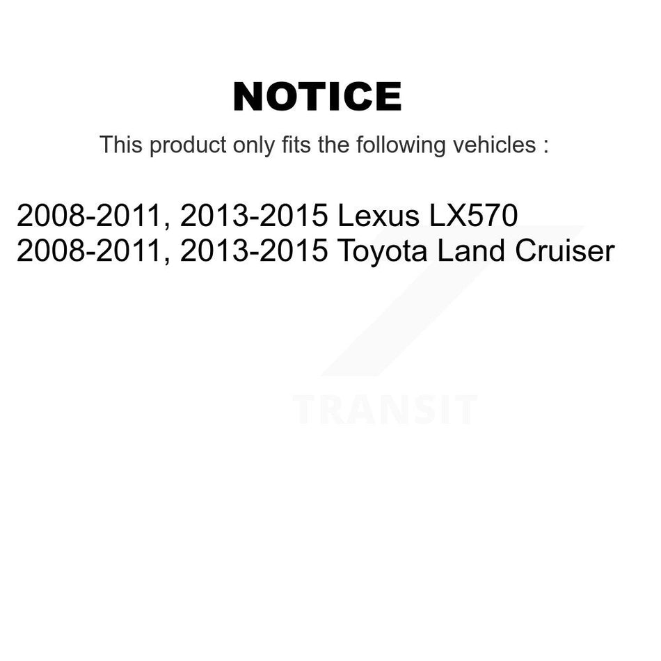 Rear Disc Brake Caliper Coated Rotors And Ceramic Pads Kit For Lexus LX570 Toyota Land Cruiser KCG-101105N