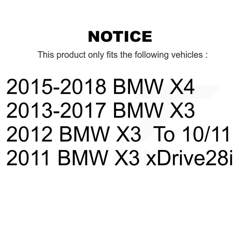 Rear Disc Brake Caliper Coated Rotors And Semi-Metallic Pads Kit For BMW X3 X4 KCG-101111S