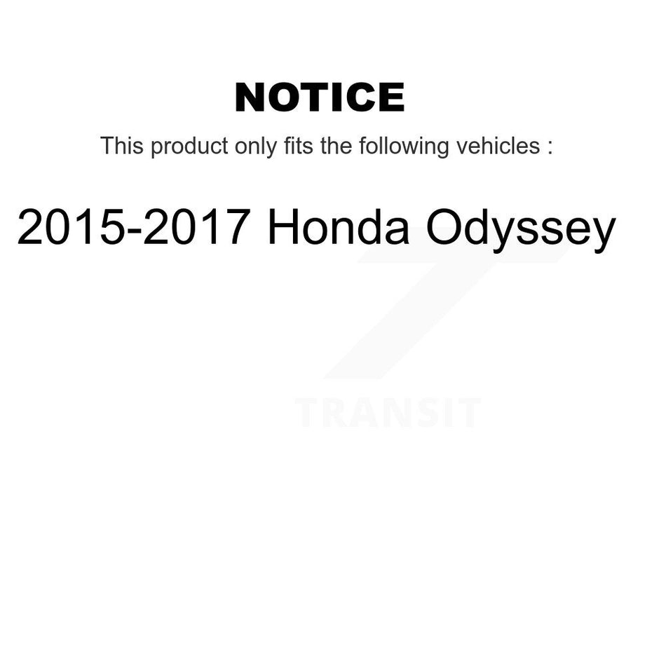 Front Rear Brake Caliper Coat Rotor & Ceramic Pad Kit (10Pc) For 2015-2017 Honda Odyssey KCG-101117C