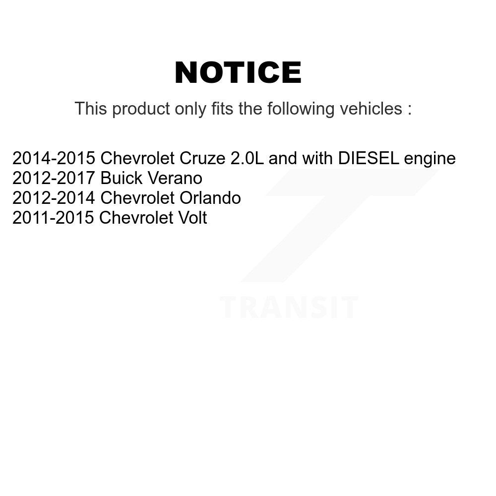 Front Brake Caliper Coat Rotors Ceramic Pad Kit For Chevrolet Cruze Buick Verano Orlando KCG-101142C