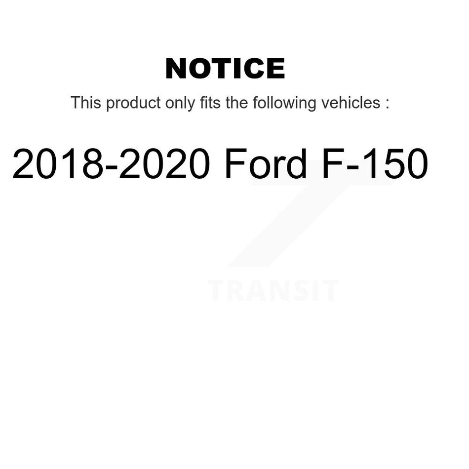 Front Disc Brake Caliper Coated Rotors And Ceramic Pads Kit For 2018-2020 Ford F-150 KCG-101147C