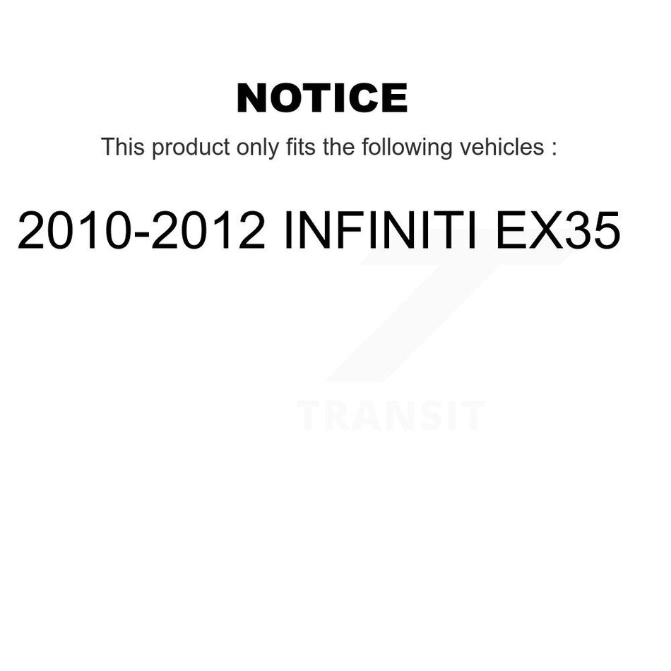 Rear Disc Brake Caliper Coated Rotors And Ceramic Pads Kit For INFINITI QX50 EX35 KCG-101151N