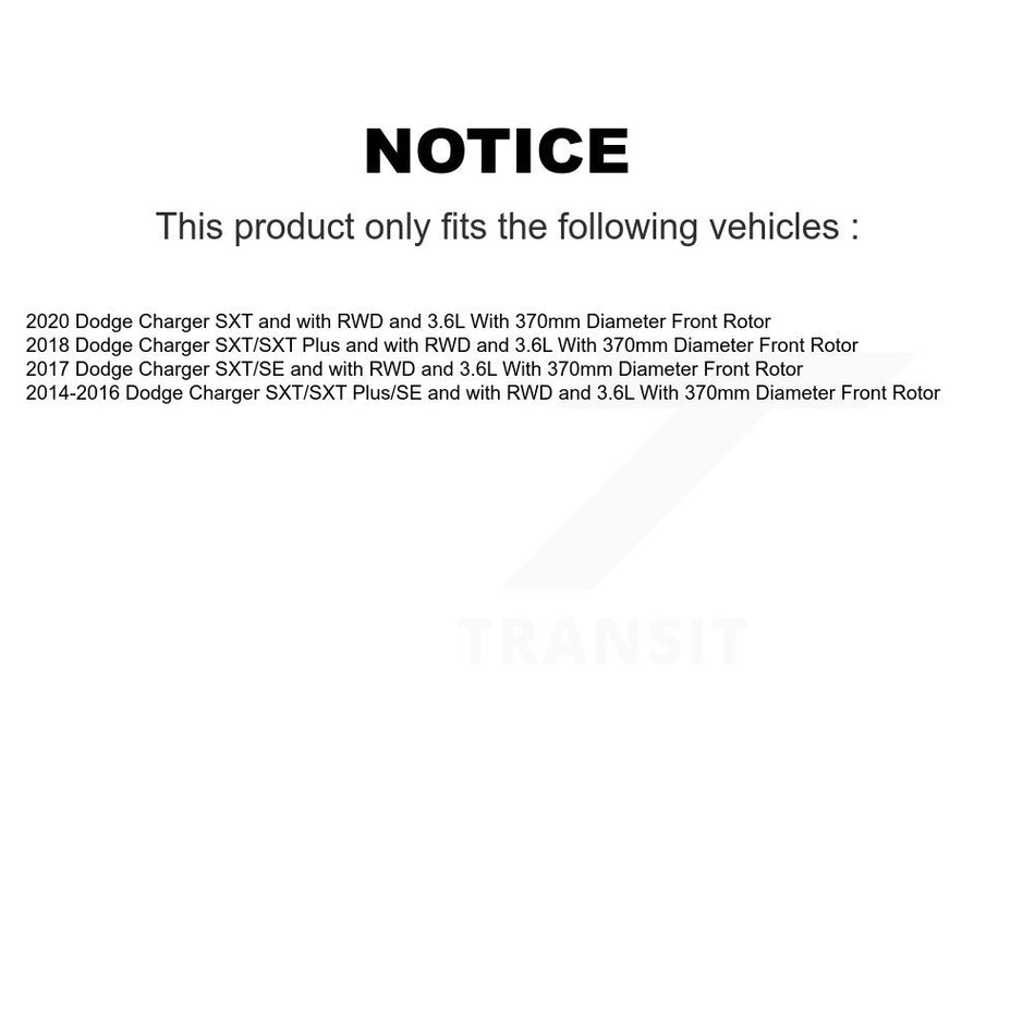 Rear Disc Brake Caliper Coated Rotors And Ceramic Pads Kit For Dodge Charger KCG-101171T