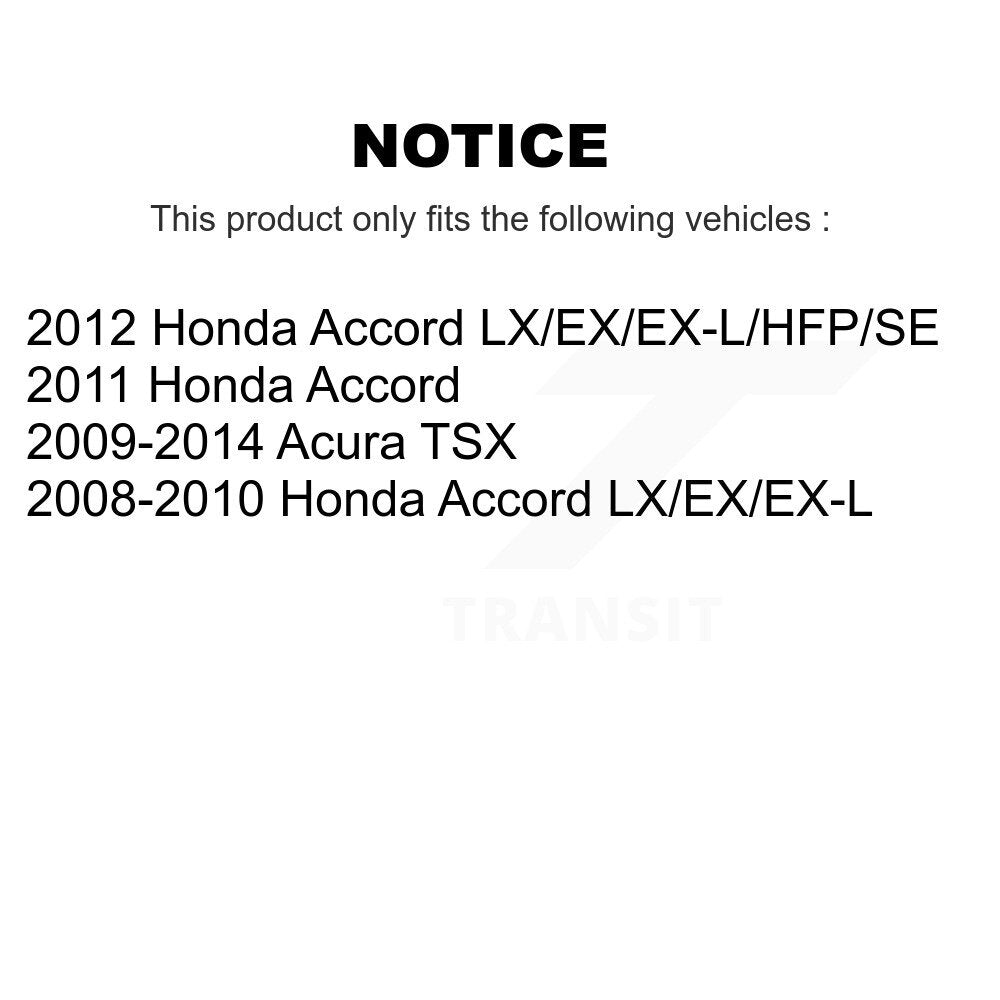 Rear Disc Brake Caliper Coated Rotors And Ceramic Pads Kit For Honda Accord Acura TSX KCG-101229N