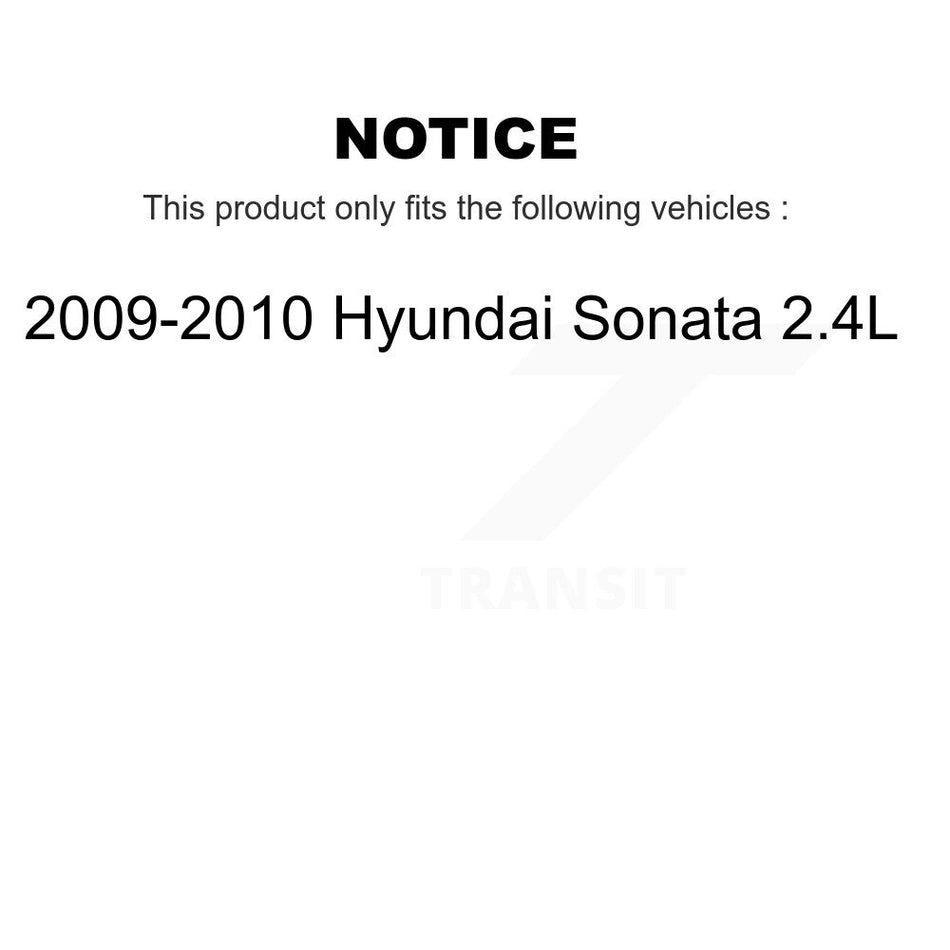 Rear Disc Brake Caliper Coated Rotors And Ceramic Pads Kit For 2009-2010 Hyundai Sonata 2.4L KCG-101242N