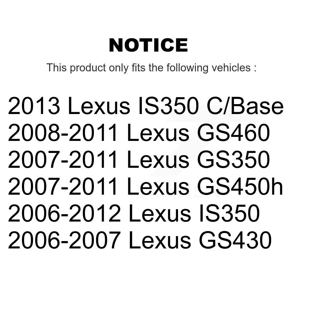 Rear Brake Caliper Coat Rotor & Ceramic Pad Kit For Lexus IS350 GS350 GS450h GS430 GS460 KCG-101245N