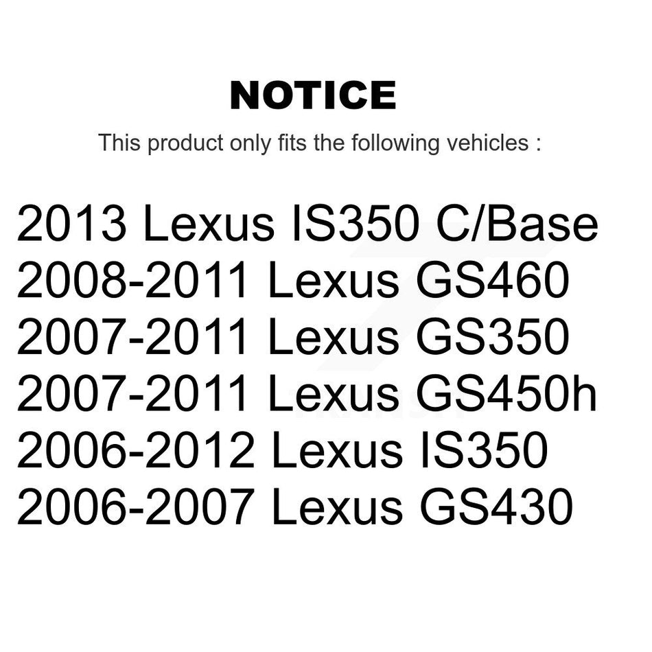 Rear Brake Caliper Coat Rotor & Ceramic Pad Kit For Lexus IS350 GS350 GS450h GS430 GS460 KCG-101245N