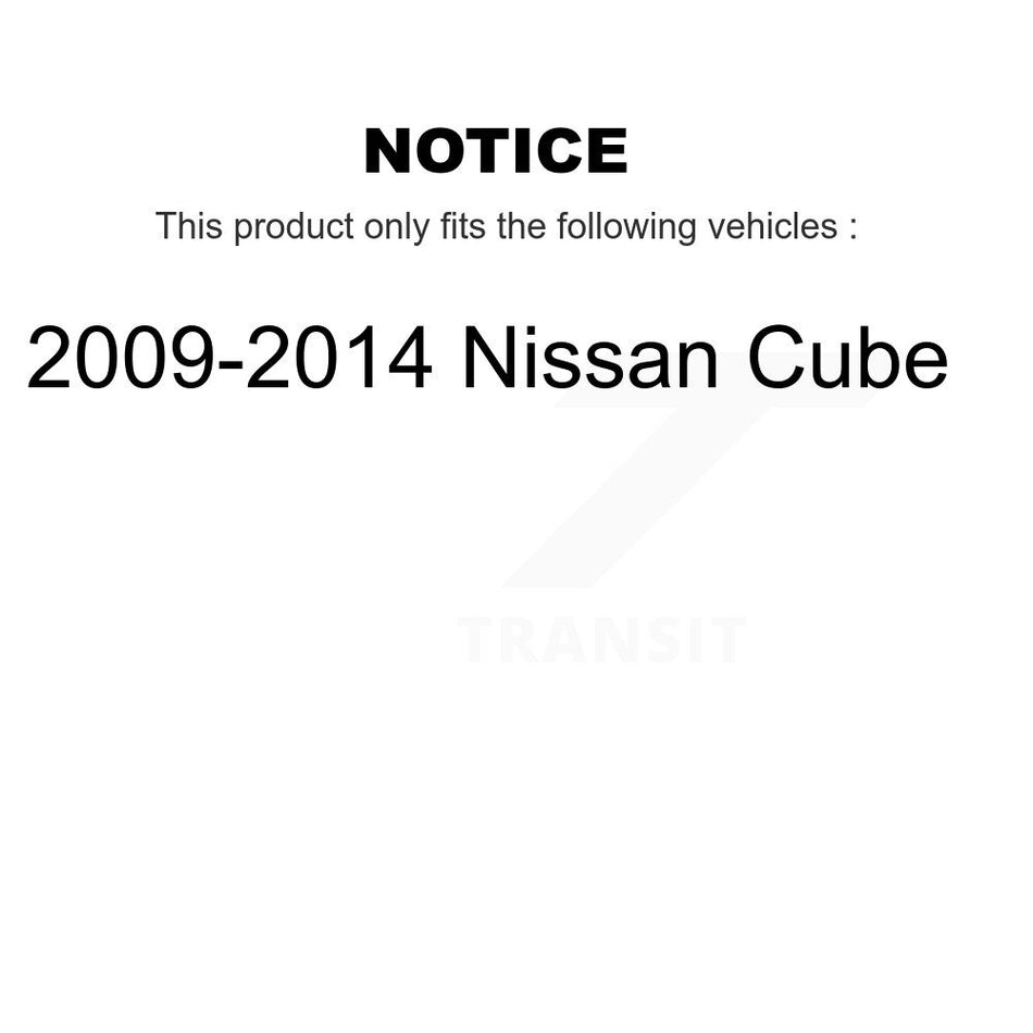 Front Rear Brake Caliper Coat Rotor Drum Ceramic Pad Kit (8Pc) For 2009-2014 Nissan Cube KCG-101396N