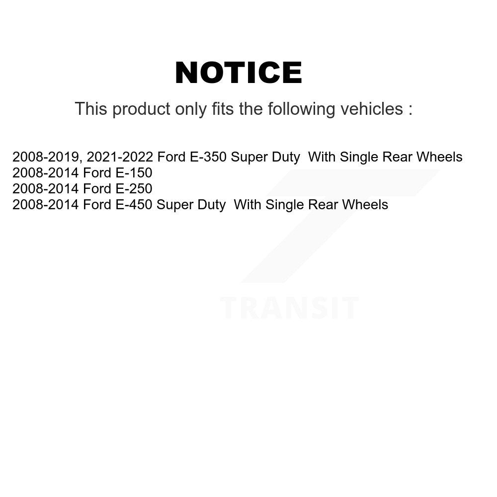 Front Brake Caliper Coat Rotor And Semi-Metallic Pad Kit For Ford E-350 Super Duty E-250 KCG-101450N